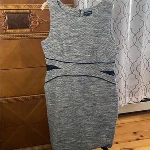 Liz Claiborne spring sleeveless gray dress 16